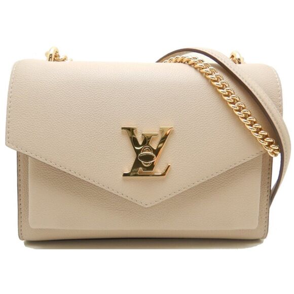 Louis Vuitton My Lock Me Chain Shoulder Bag Calf Greige Creme - Picture 1 of 7